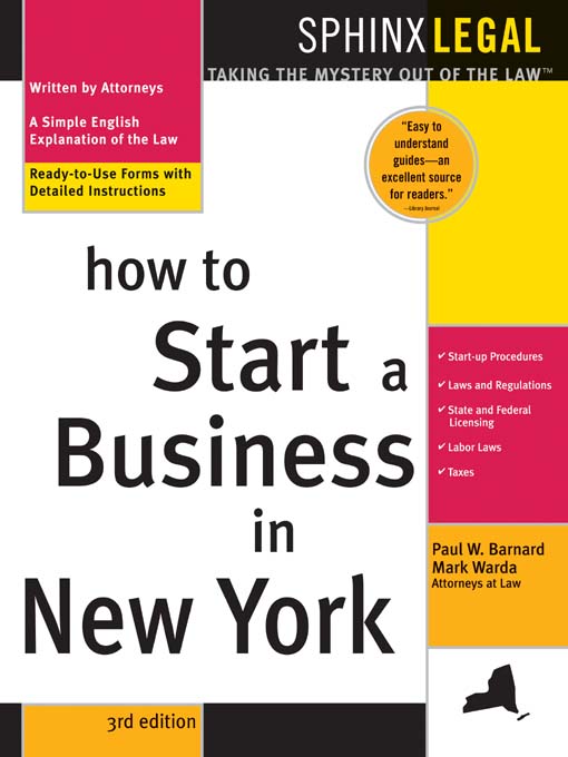 Title details for How to Start a Business in New York, 3e by Paul Barnard - Available